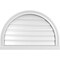 Ekena Millwork Round Top Surface Mount PVC Gable Vent: Functional, w/ 2"W x 2"P Brickmould Sill Frame, 30"W x 20"H GVPRT30X2003SF - alternate 1
